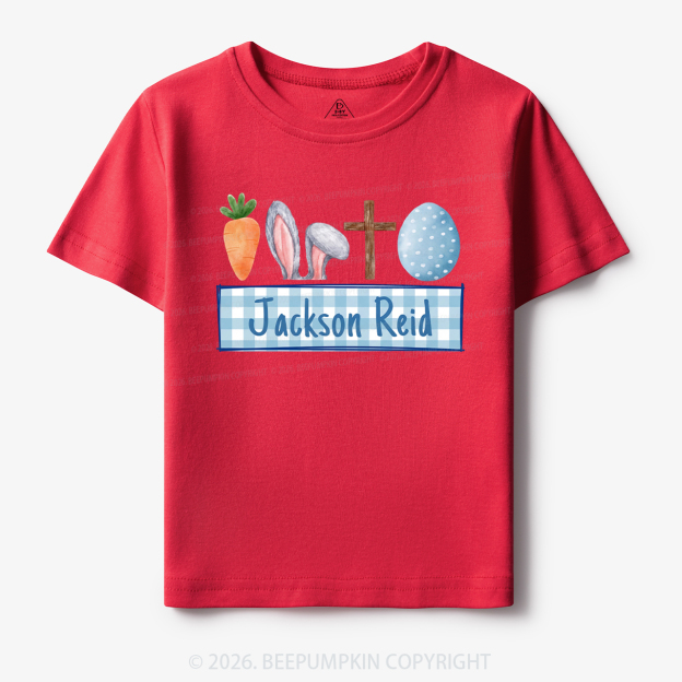 Personalized Watercolor Easter Bunny Name Toddler&Kid's Tees