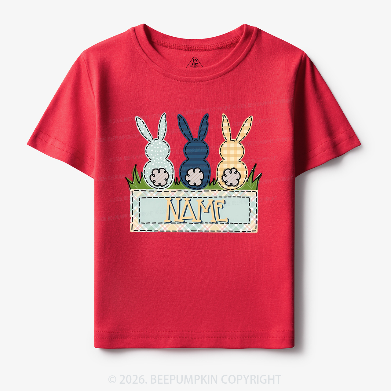 Personalized Name Easter Bunny Trio Toddler&Kid's Tees