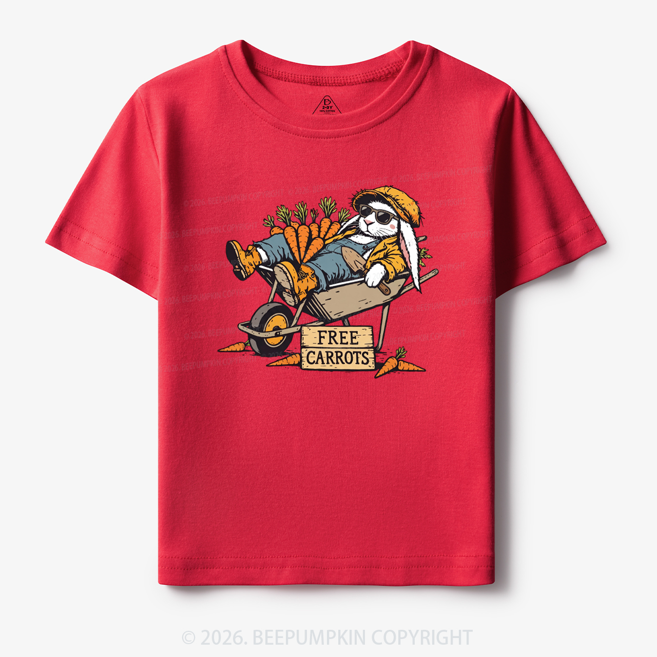 Cool Bunny Free Carrots Easter Toddler&Kid's Tees