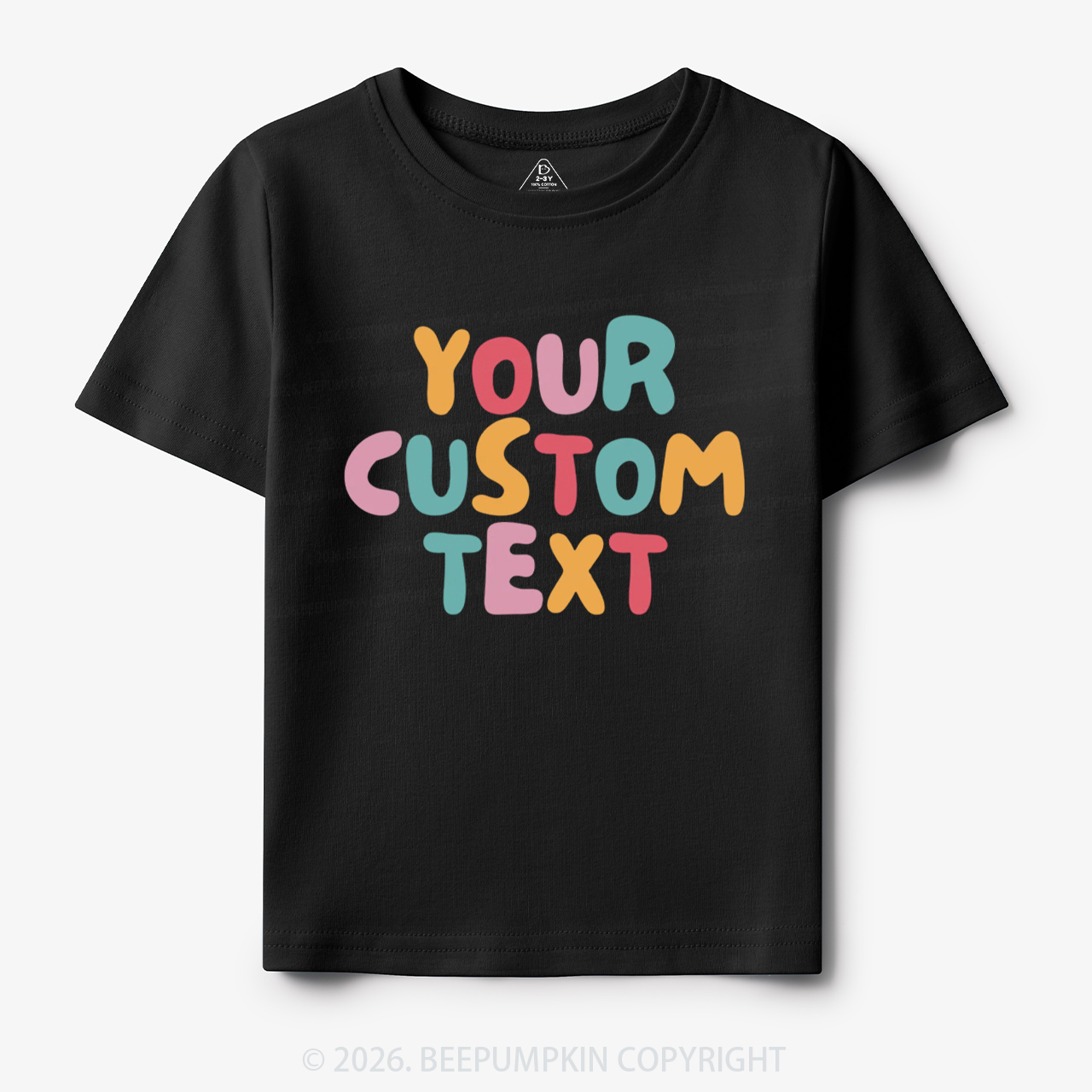 Personalized Retro Your Text Toddler&Kid's Tees Beepumpkin
