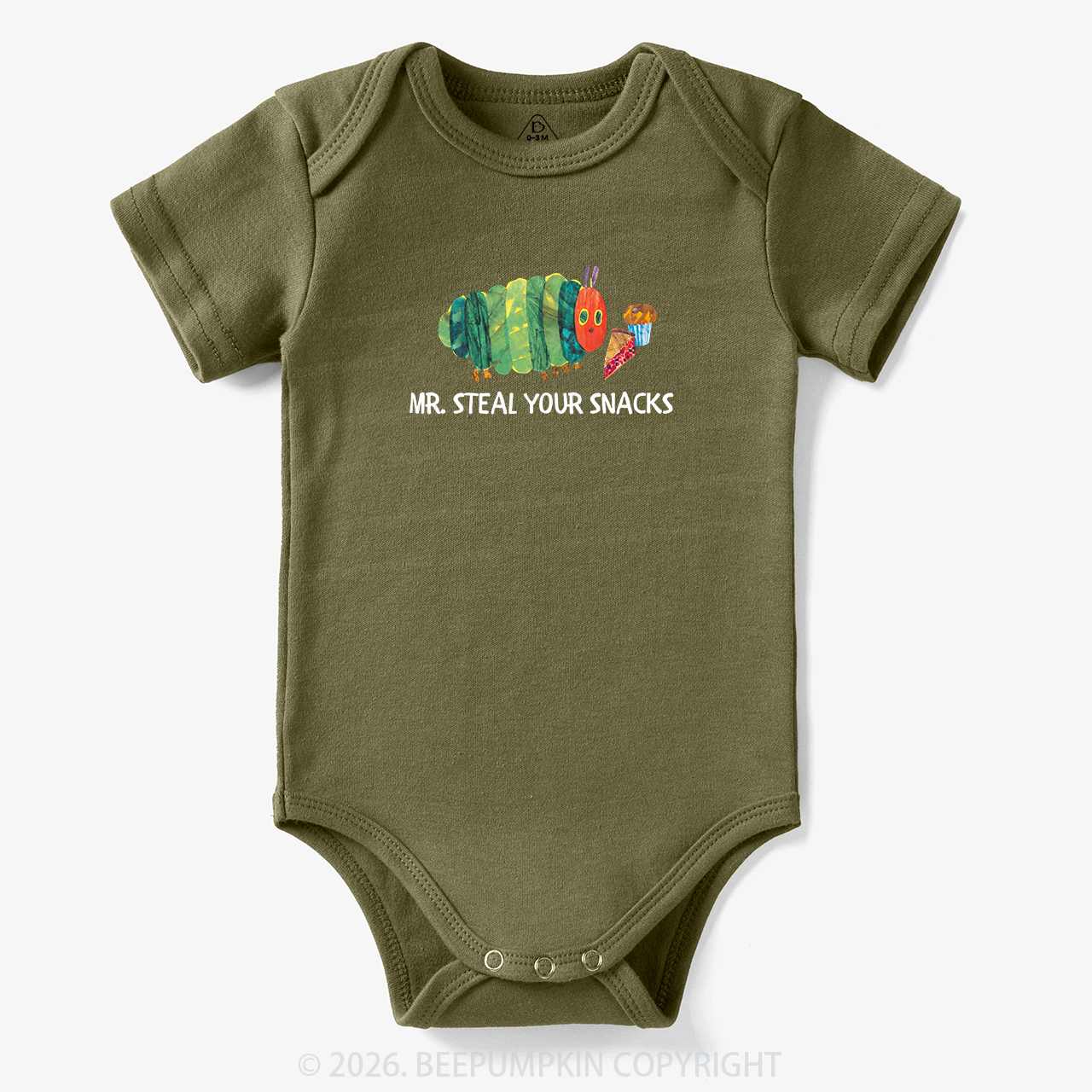 Hungry Little Caterpillar Mr Steal Your Snacks Bodysuit
