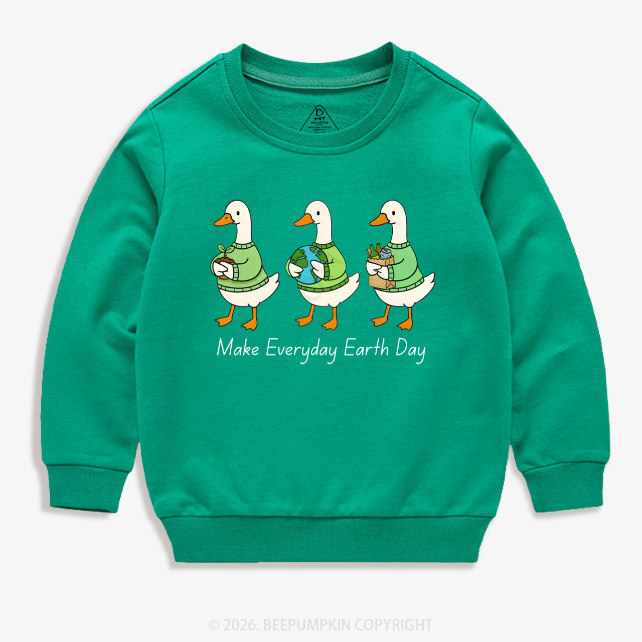 Make Everyday Earth Day Silly Goose Kid's Sweatshirt