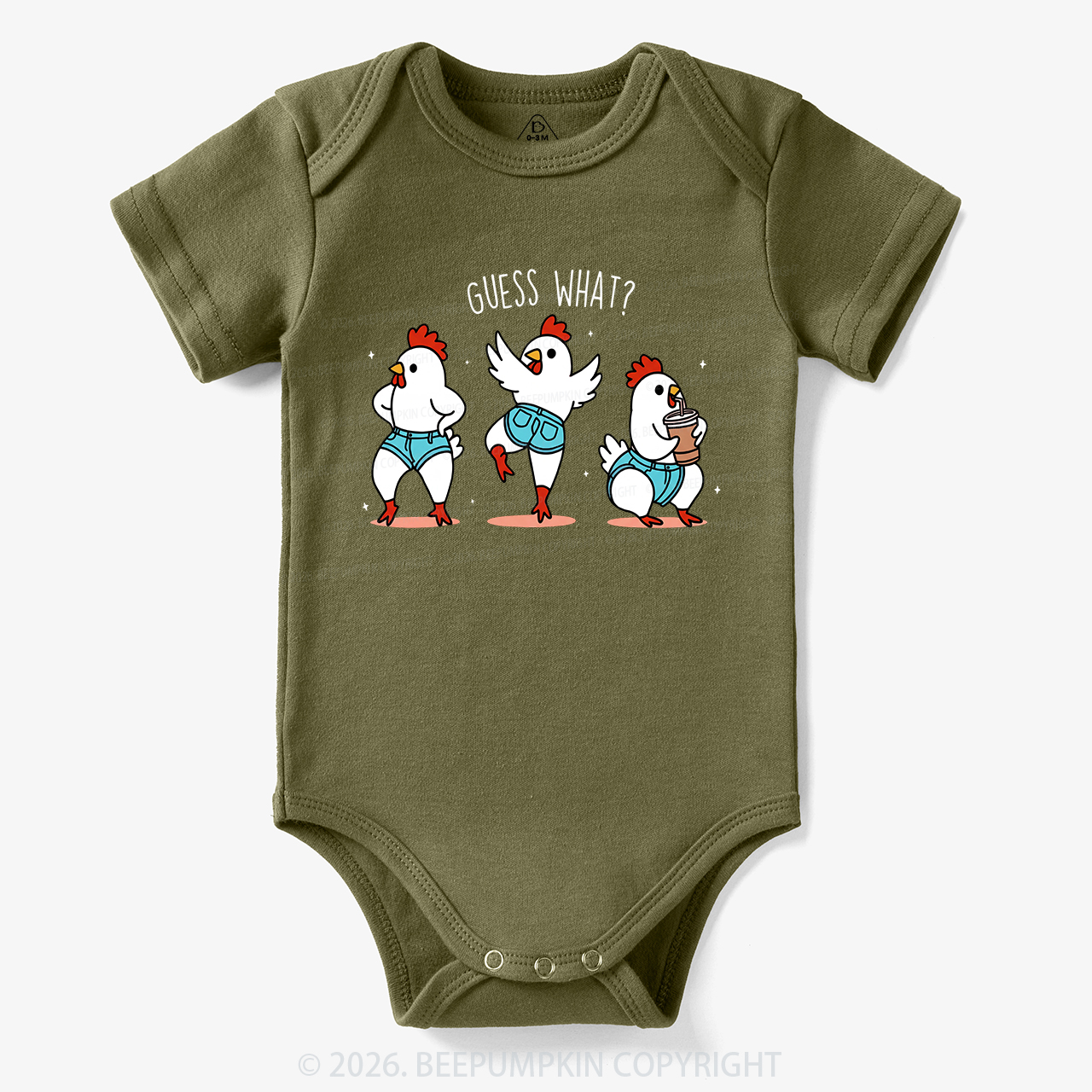 Guess What Chicken Butt Funny Western Bodysuit