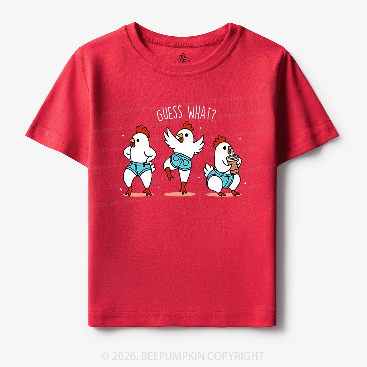 Guess What Chicken Butt Funny Western Toddler&Kid's Tees