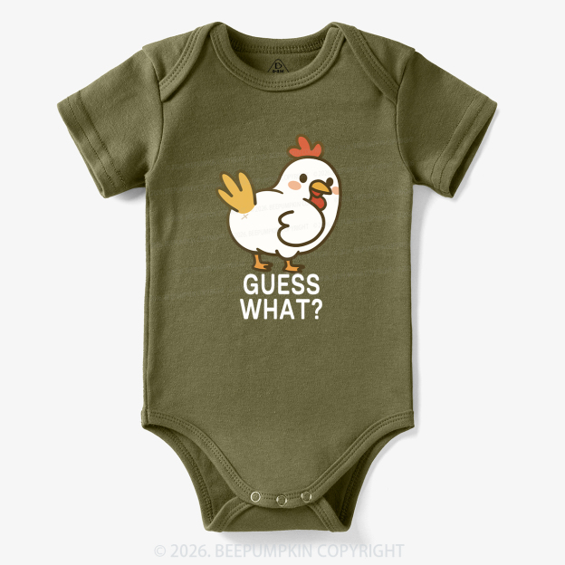 Guess What Chicken Funny Butt Joke Bodysuit