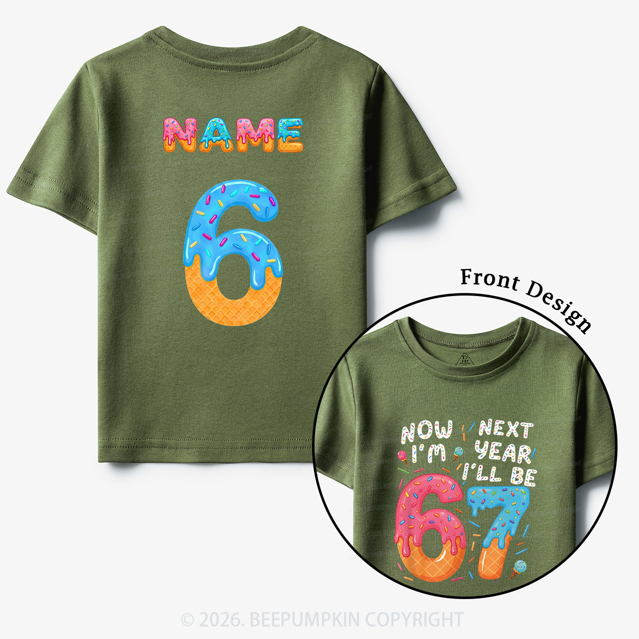 Personalized Birthday Now I'm 6 Next Year I'll Be 7 Toddler&Kid's Tees