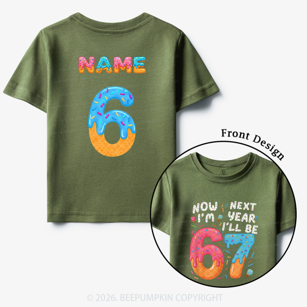 Personalized Birthday Now I'm 6 Next Year I'll Be 7 Toddler&Kid's Tees