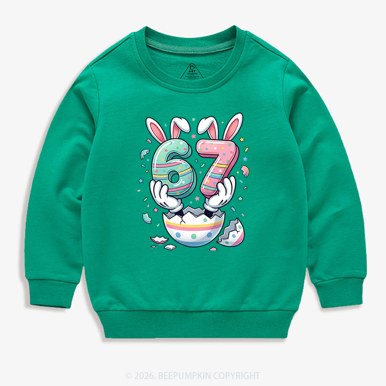 67 Easter Bunny Funny Kid's Sweatshirt
