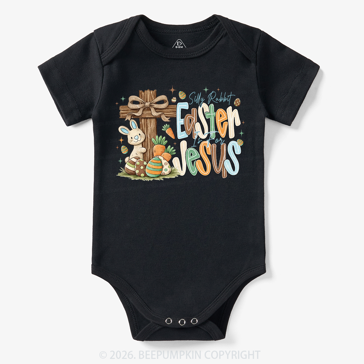 Easter If For Jesus Thrifted Farmhouse Bunny Bodysuit