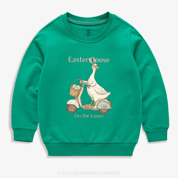 Easter Silly Goose Holiday Meme Kid's Sweatshirt