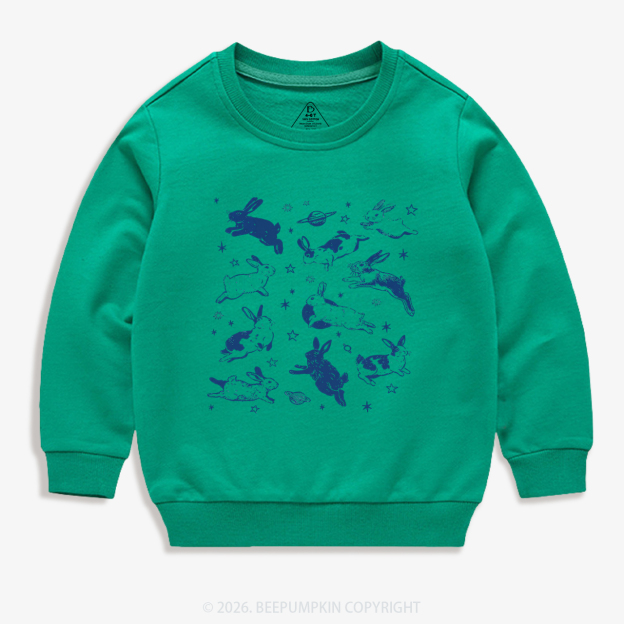 Bunnies in Space Kid's Sweatshirt