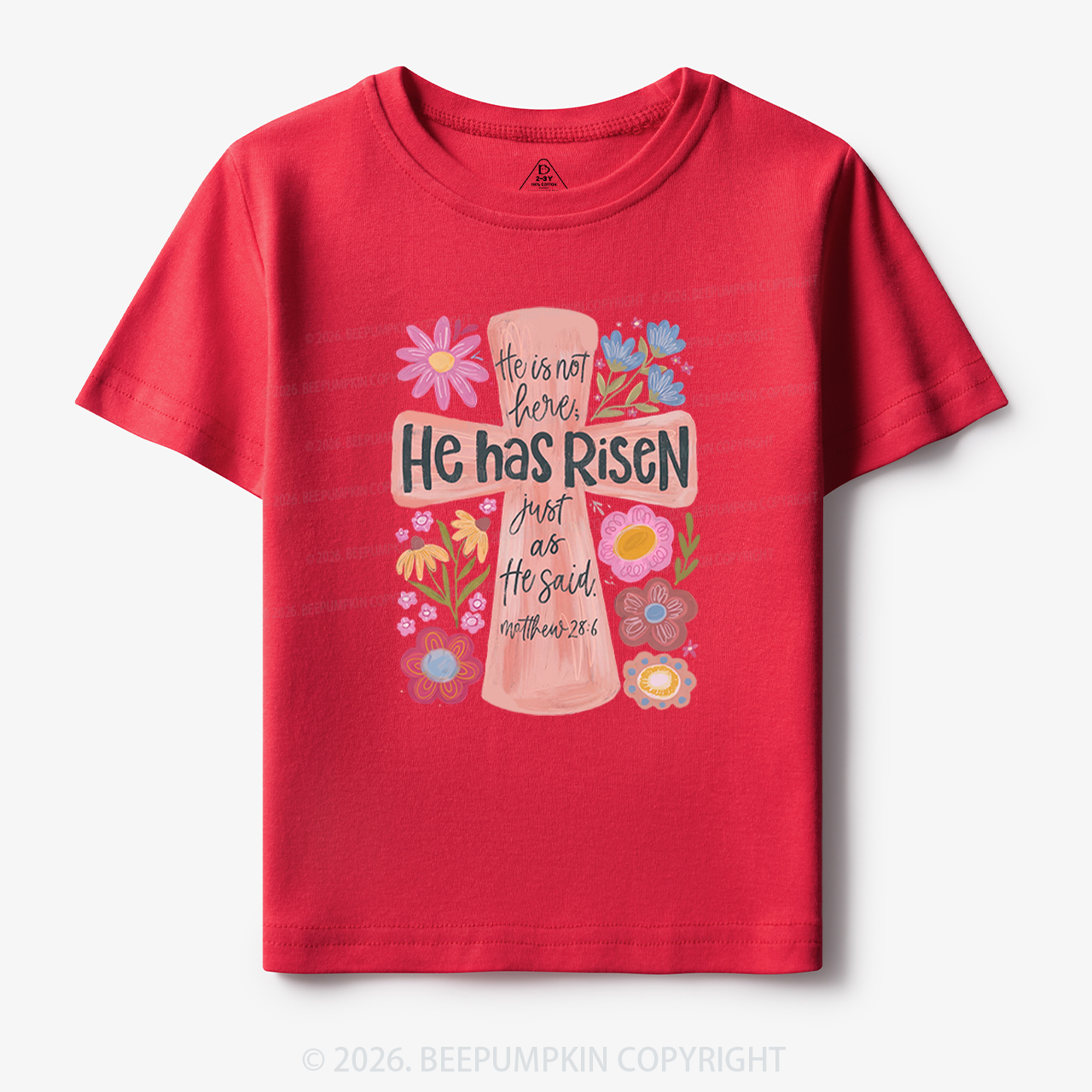 He Has Risen Christian Resurrection day Toddler&Kid's Tees