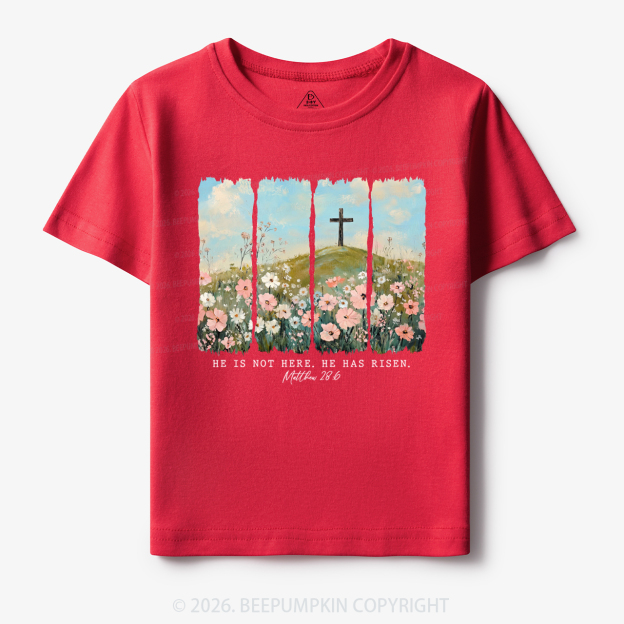 He is Risen Wildflower Spring Easter Toddler&Kid's Tees