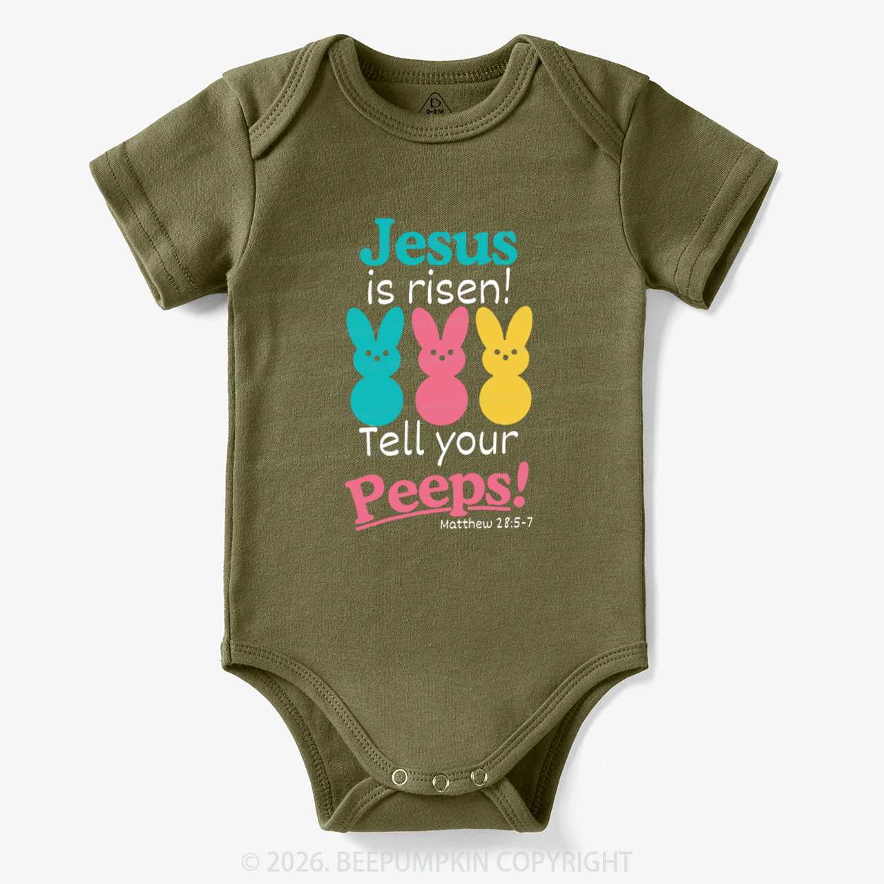 Jesus Is Risen Tell Your Peeps Funny Bodysuit