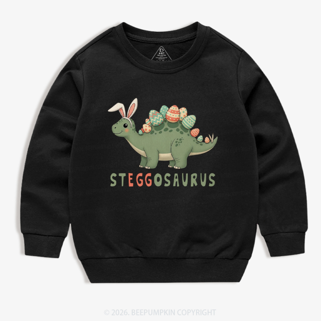 Steggosaurus Easter Dinosaur Kid's Sweatshirt