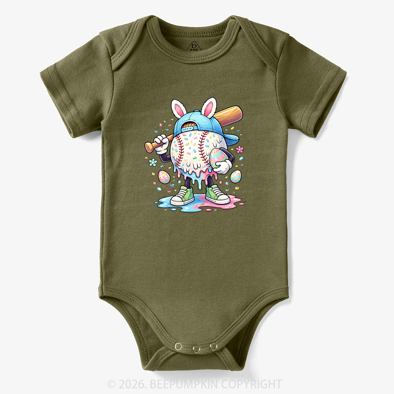 Easter Baseball Drip Bodysuit