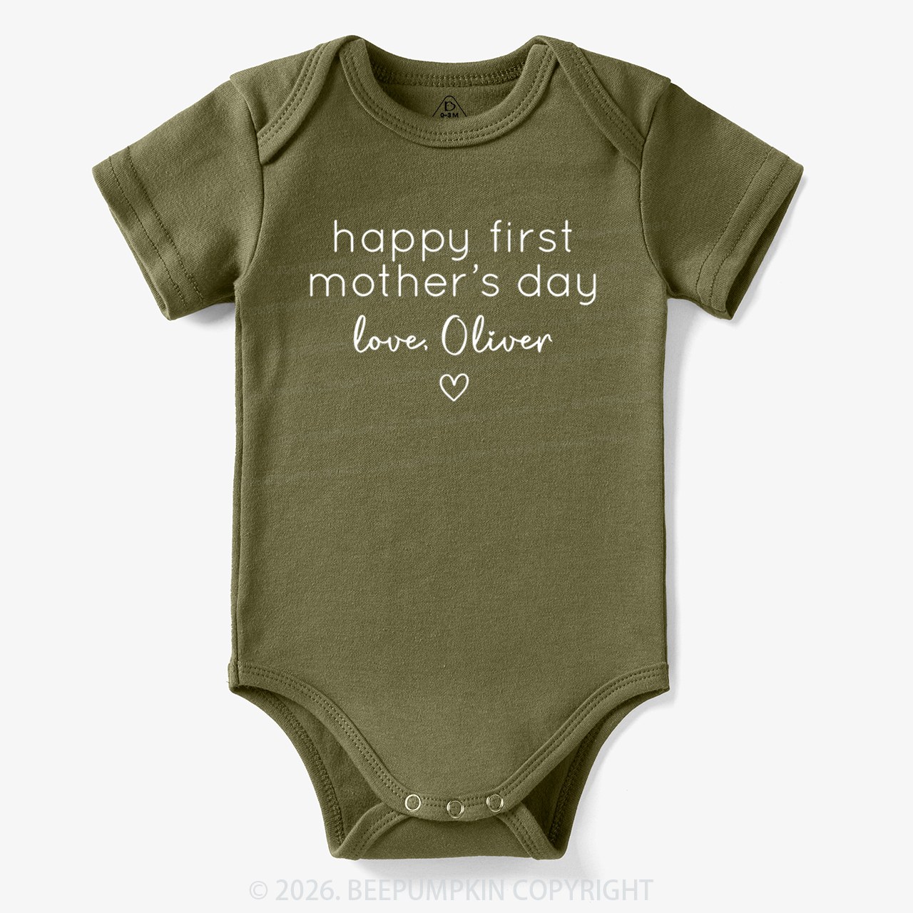 Personalised Retro Happy First Mother's Day Bodysuit