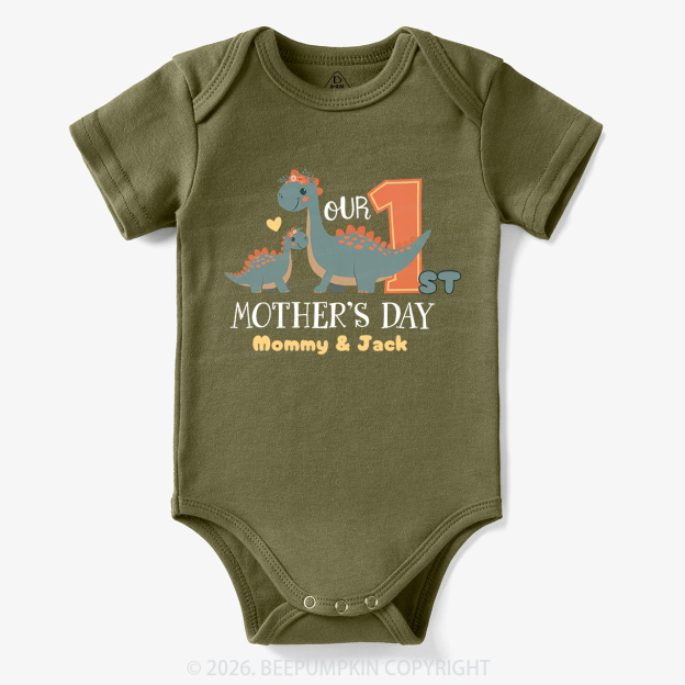 Personalized Funny Dinosaur Mother's Day Bodysuit