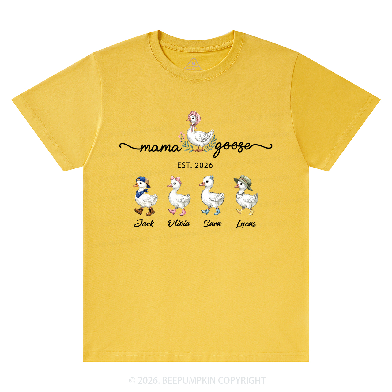 Personalized Mama Kids Names T-Shirts