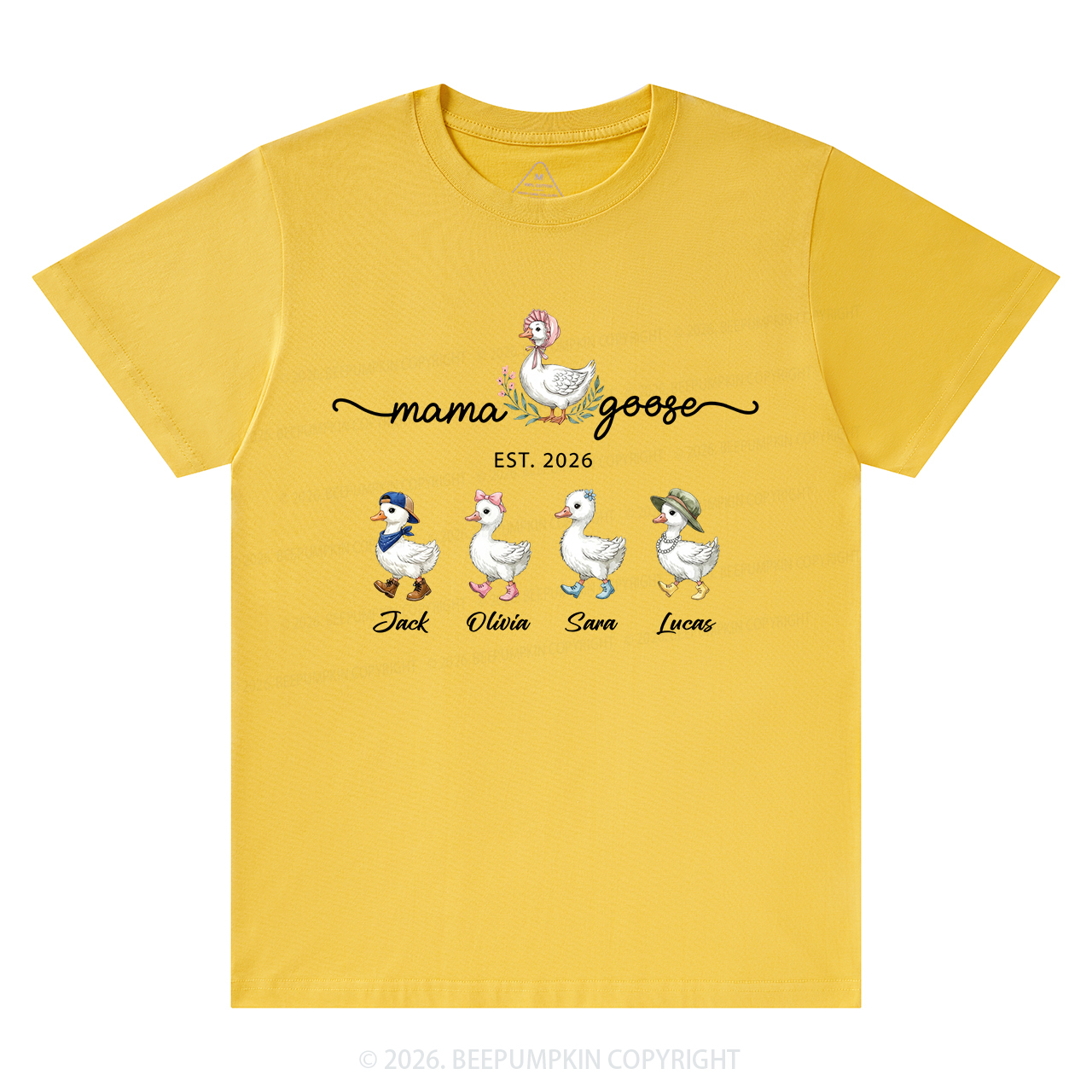 Personalized Mama Kids Names T-Shirts