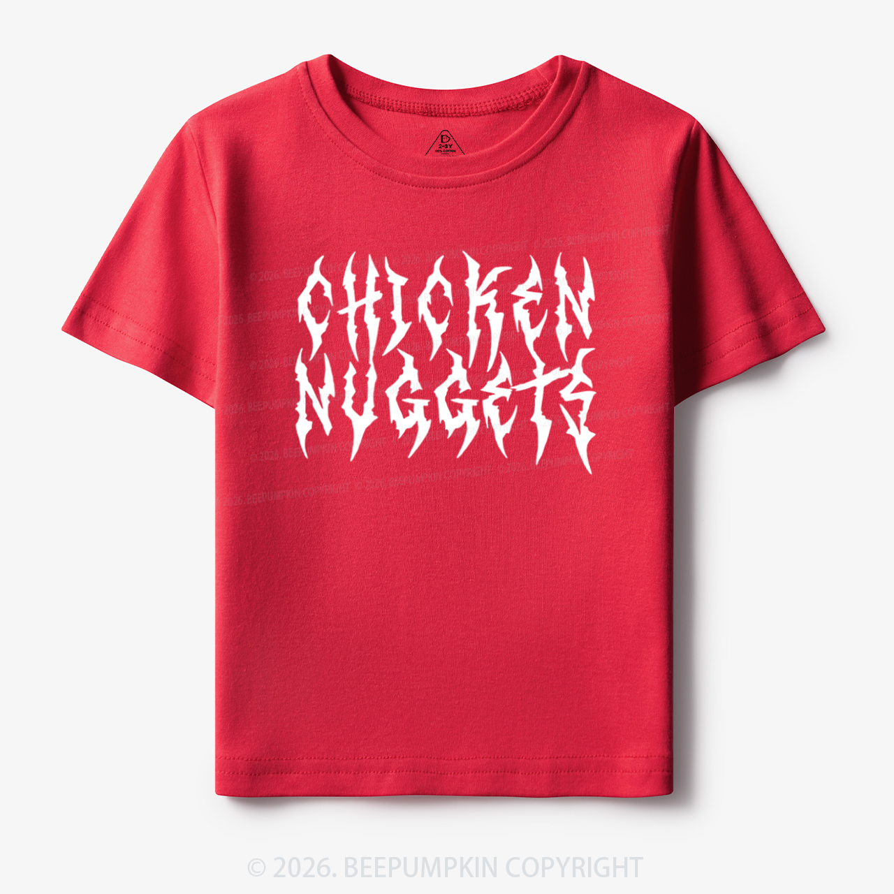 Chicken Nuggets Heavy Metal Font Toddler&Kid's Tees