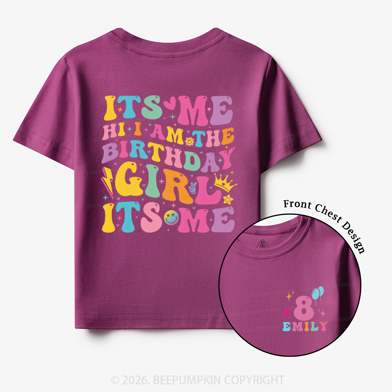 Personalized Birthday It's Me Hi Toddler&Kid's Tees