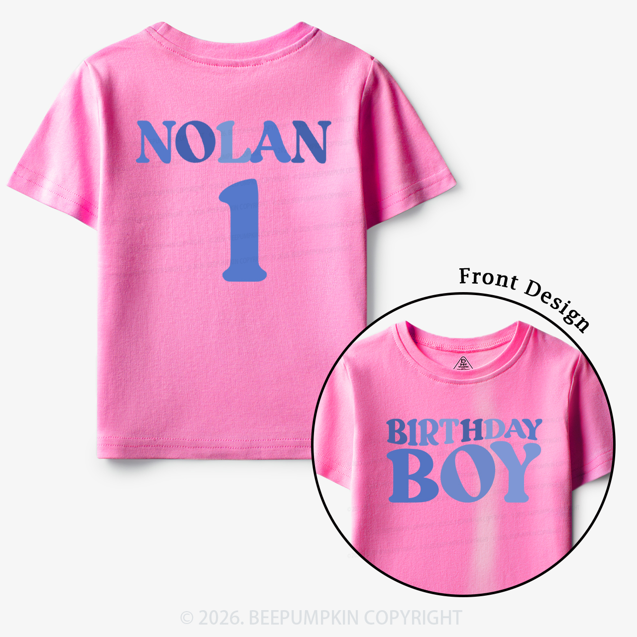 Personalized Name Birthday Boy Toddler&Kid's Tees