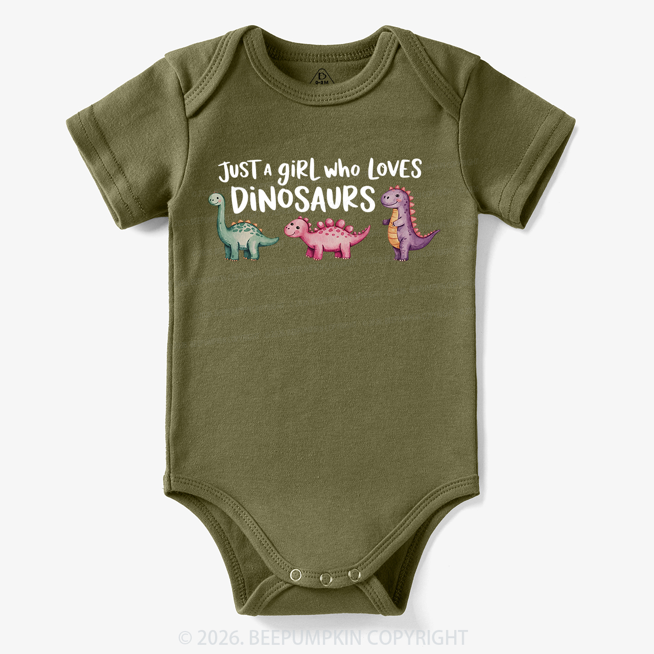 Just A Girl Who Loves Dinosaurs Bodysuit