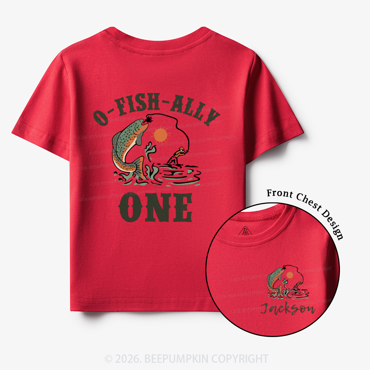 Personalized O-Fish-Ally One Birthday Party Toddler&Kid's Tees
