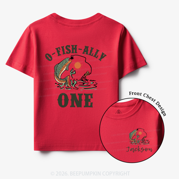 Personalized O-Fish-Ally One Birthday Party Toddler&Kid's Tees