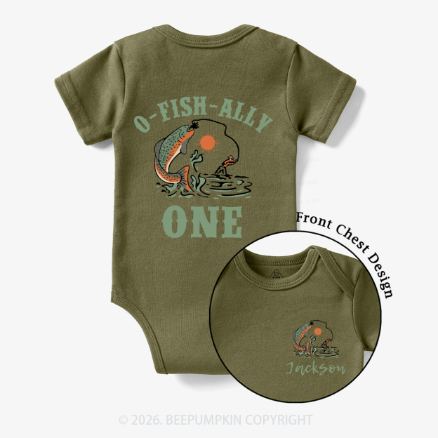 Personalized O-Fish-Ally One Birthday Party Bodysuit