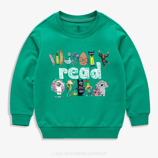 Read Books Funny Gift Kid's Sweatshirt