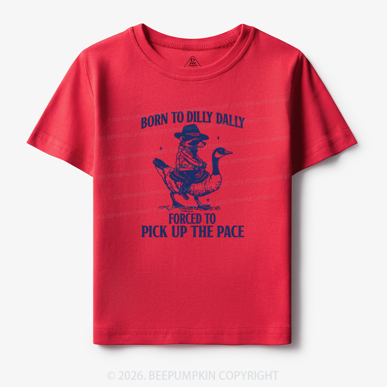 Born To Dilly Dally Retro Racoon Goose Toddler&Kid's Tees
