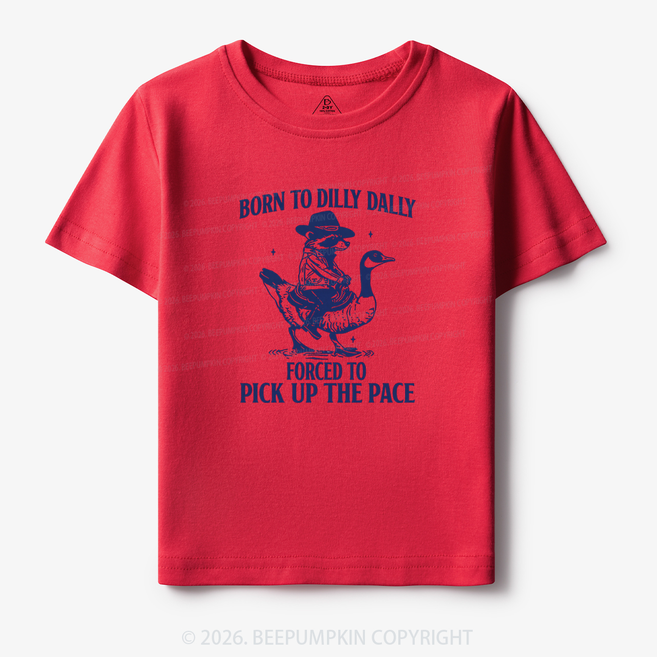 Born To Dilly Dally Retro Racoon Goose Toddler&Kid's Tees