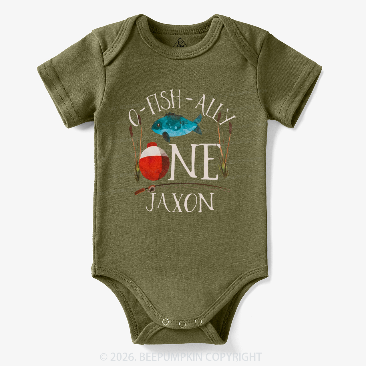 Personalized O-Fish-Ally Fish Birthday Bodysuit