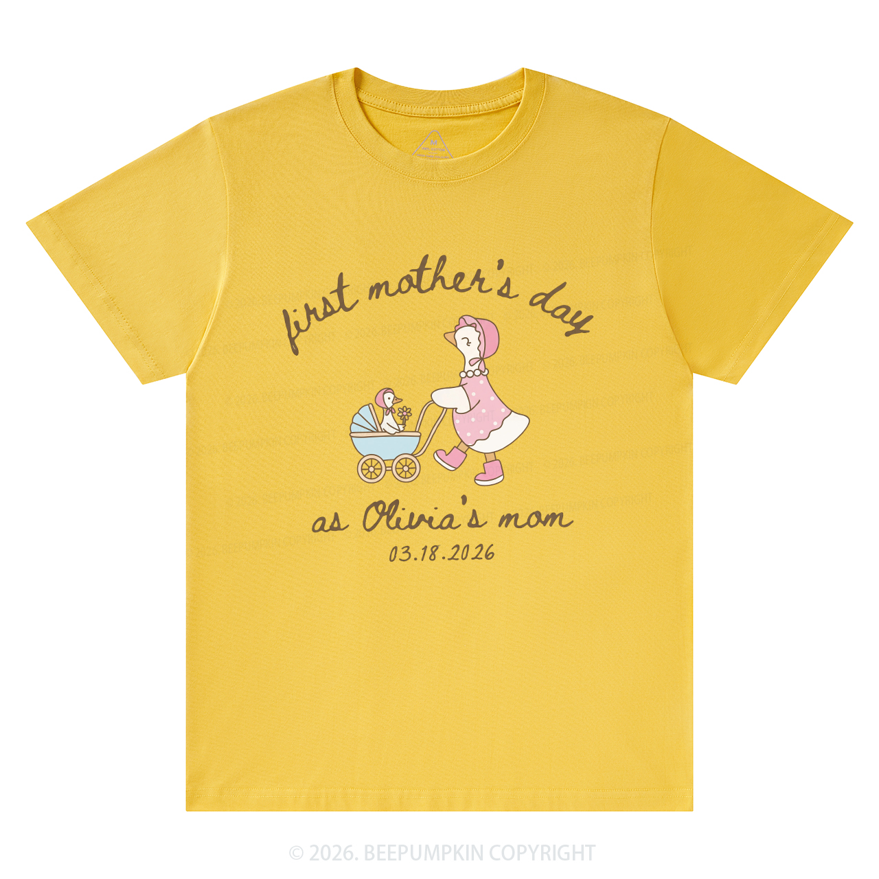 Personalized Goose Mama First Mother's Day T-Shirts