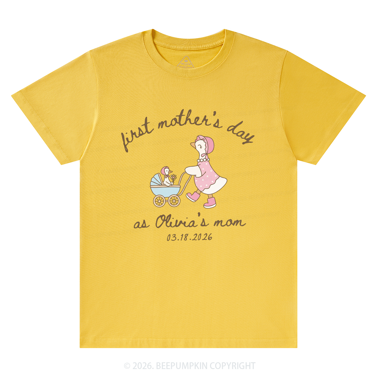 Personalized Goose Mama First Mother's Day T-Shirts