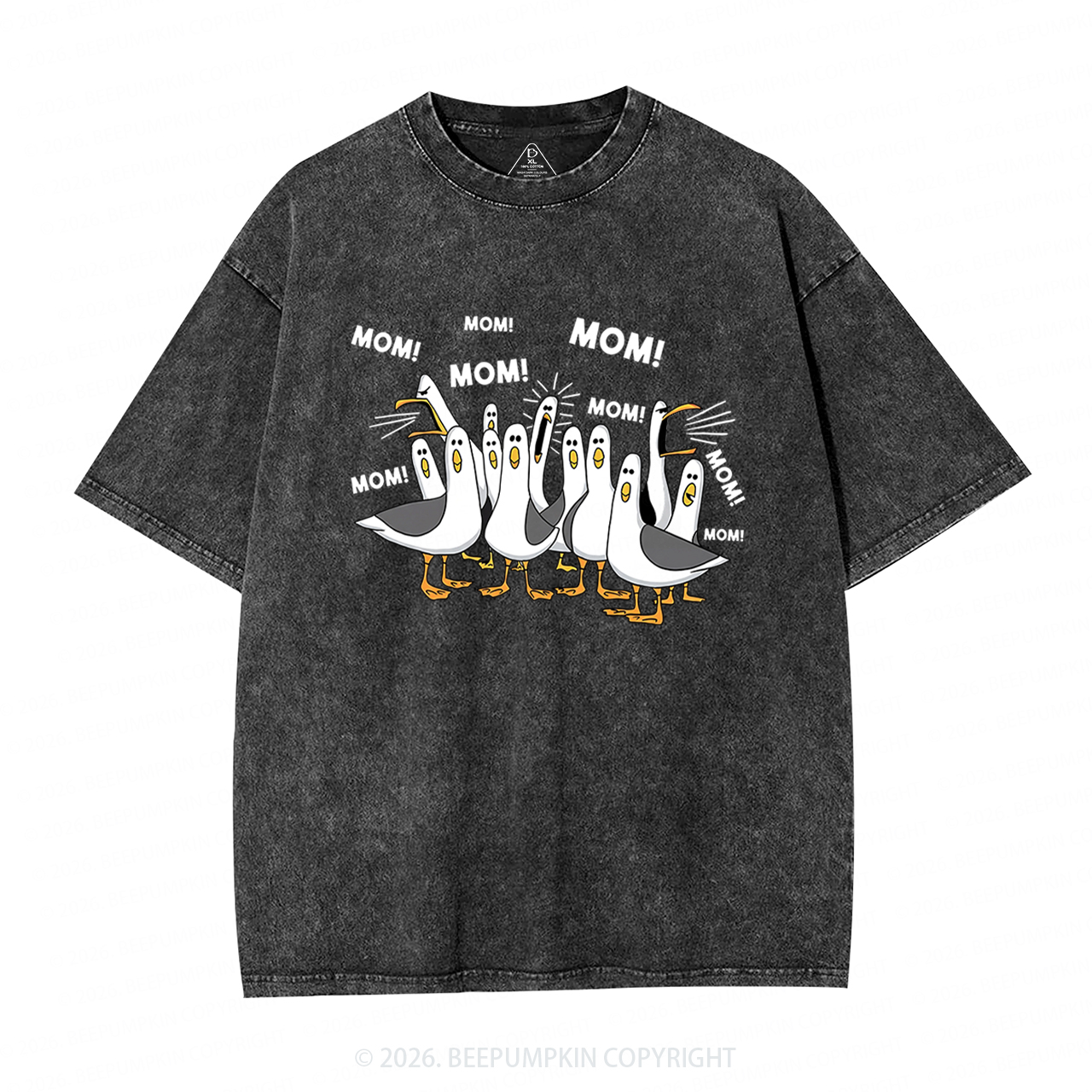Seagulls Mom Adult Washed T-Shirts