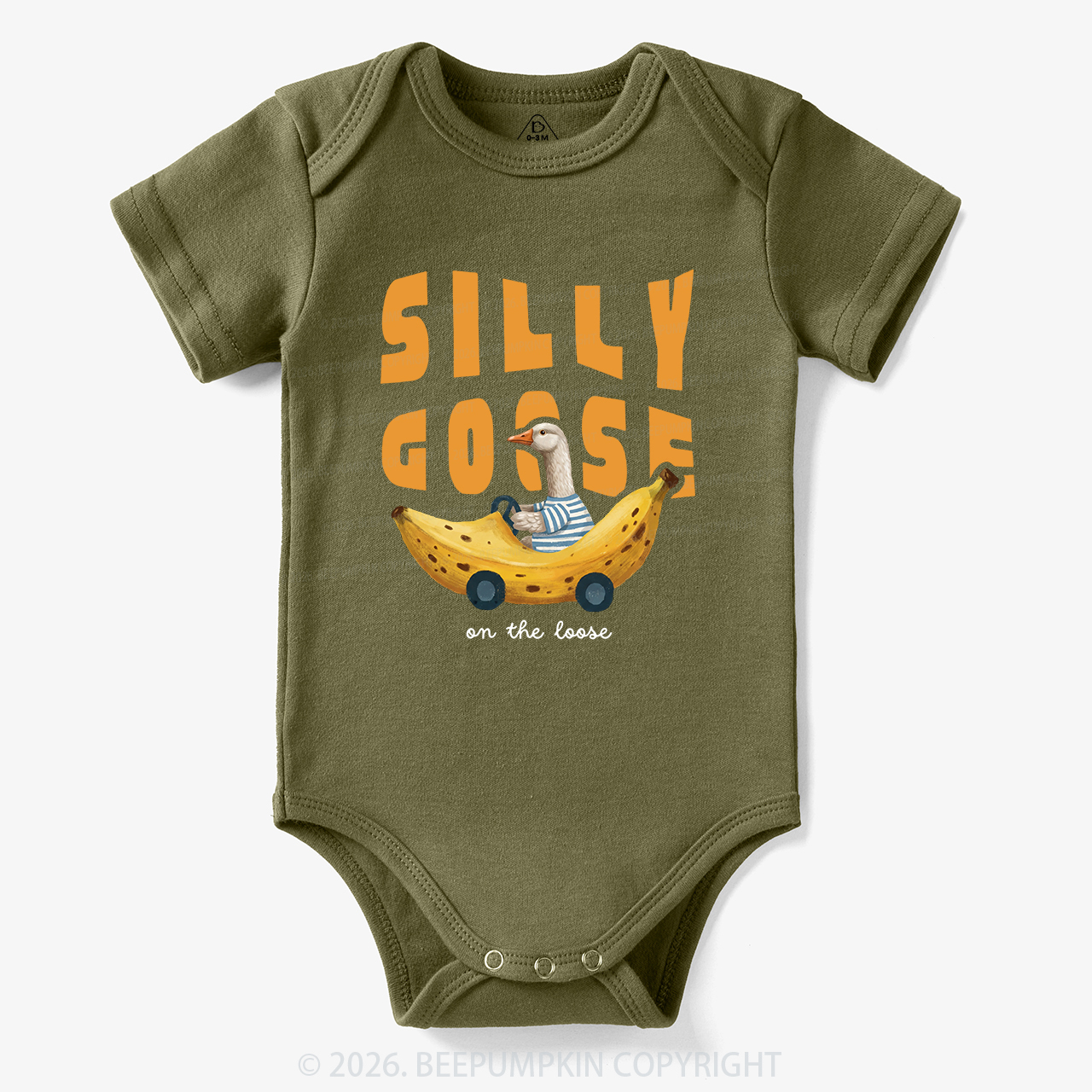 Silly Banana Goose On The Loose Funny Bodysuit