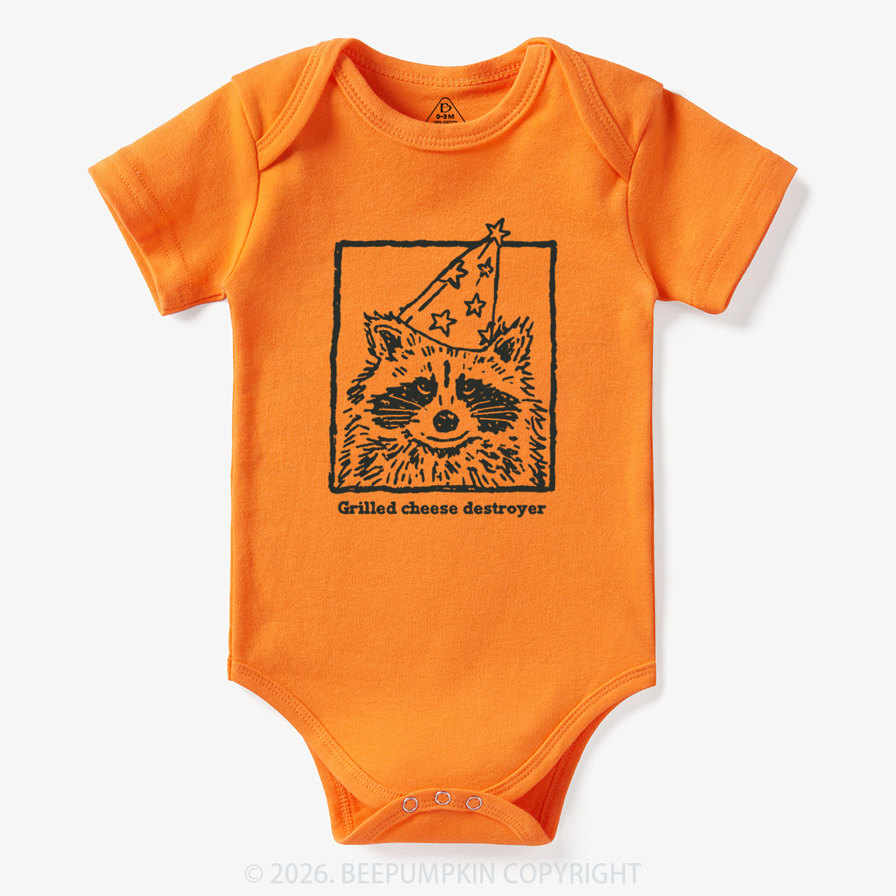 Vintage Raccoon Funny Grilled Cheese Destroyer Bodysuit