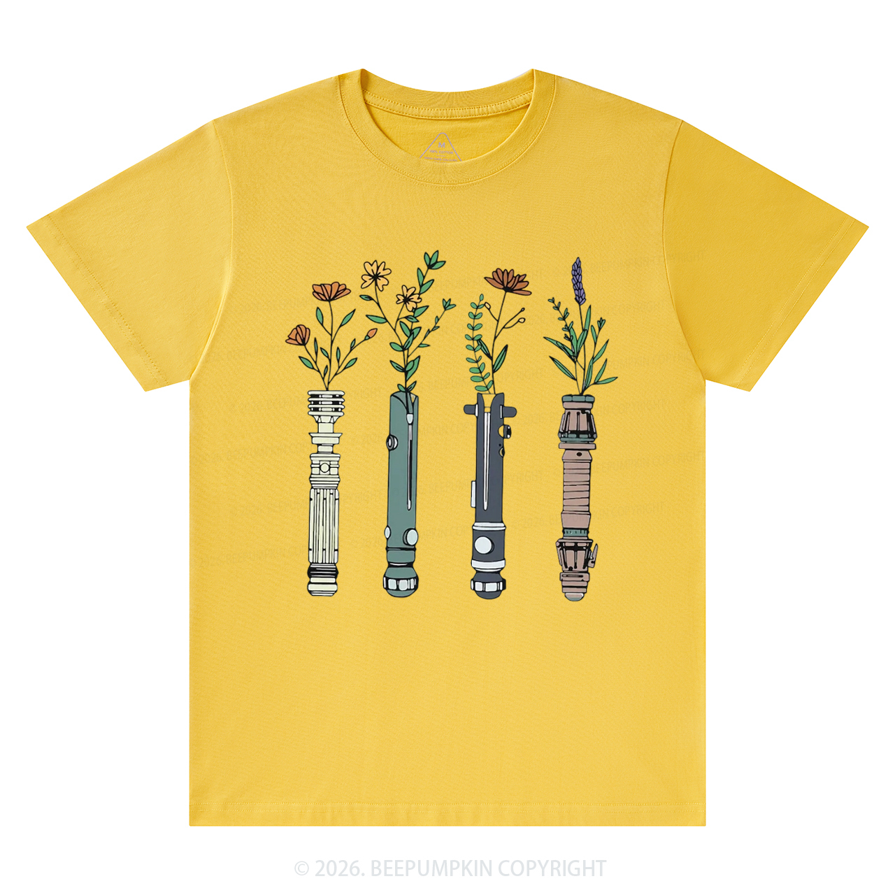 Floral Lightsaber Galaxy T-Shirts