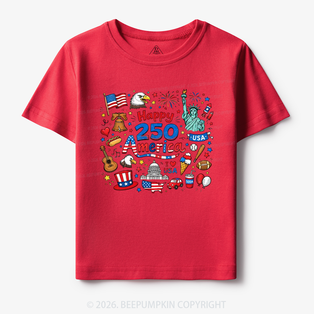 Happy 250 America Toddler&Kid's Tees