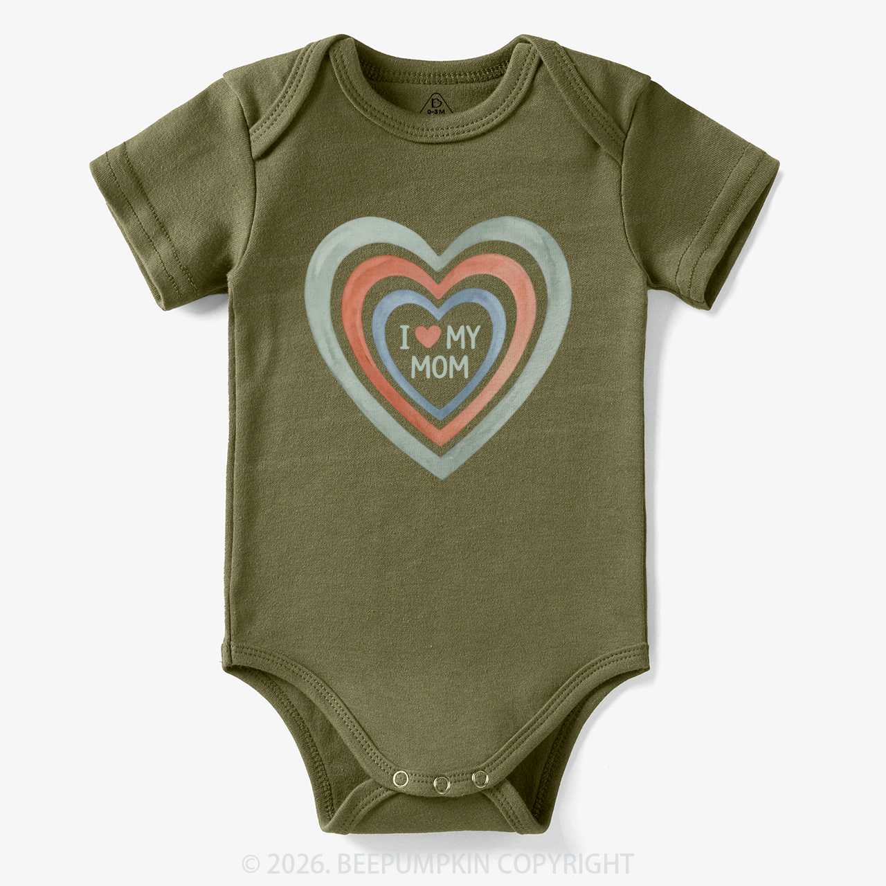 I Love My Mom Cute Mother's Day Bodysuit