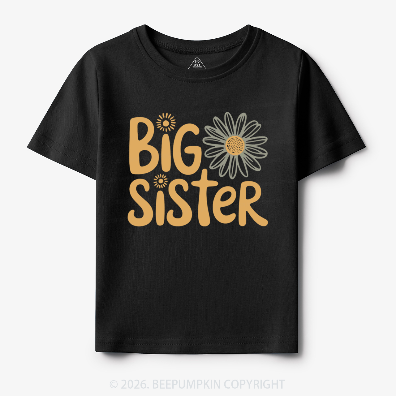 Big Sister Daisy Boho Flower Toddler&Kid's Tees