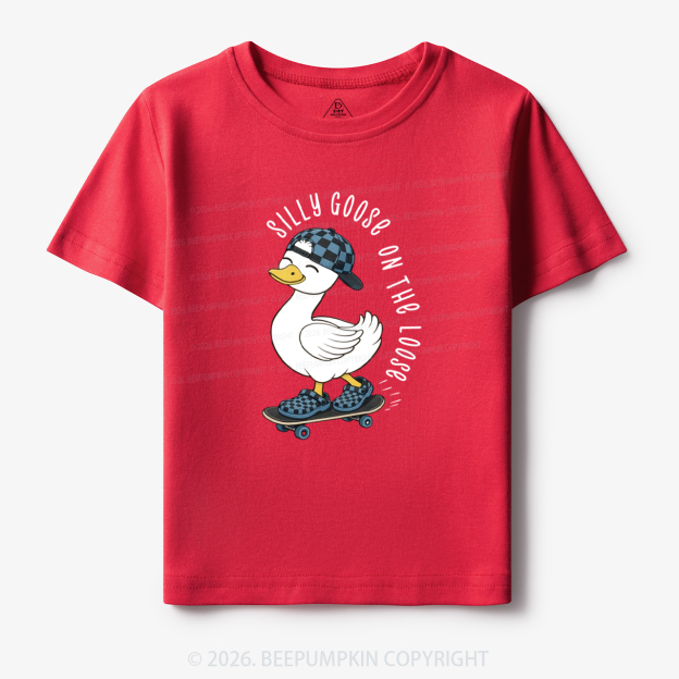 Silly Boy Goose On The Loose Toddler&Kid's Tees