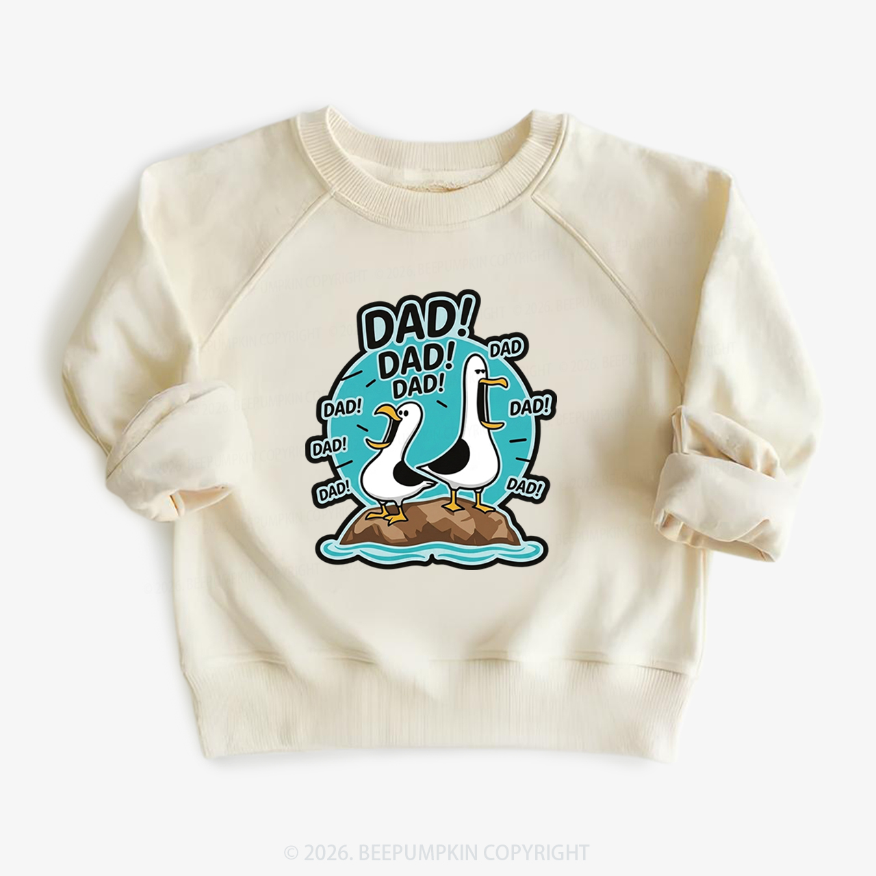 Funny Seagull DAD Kid's Sweatshirt