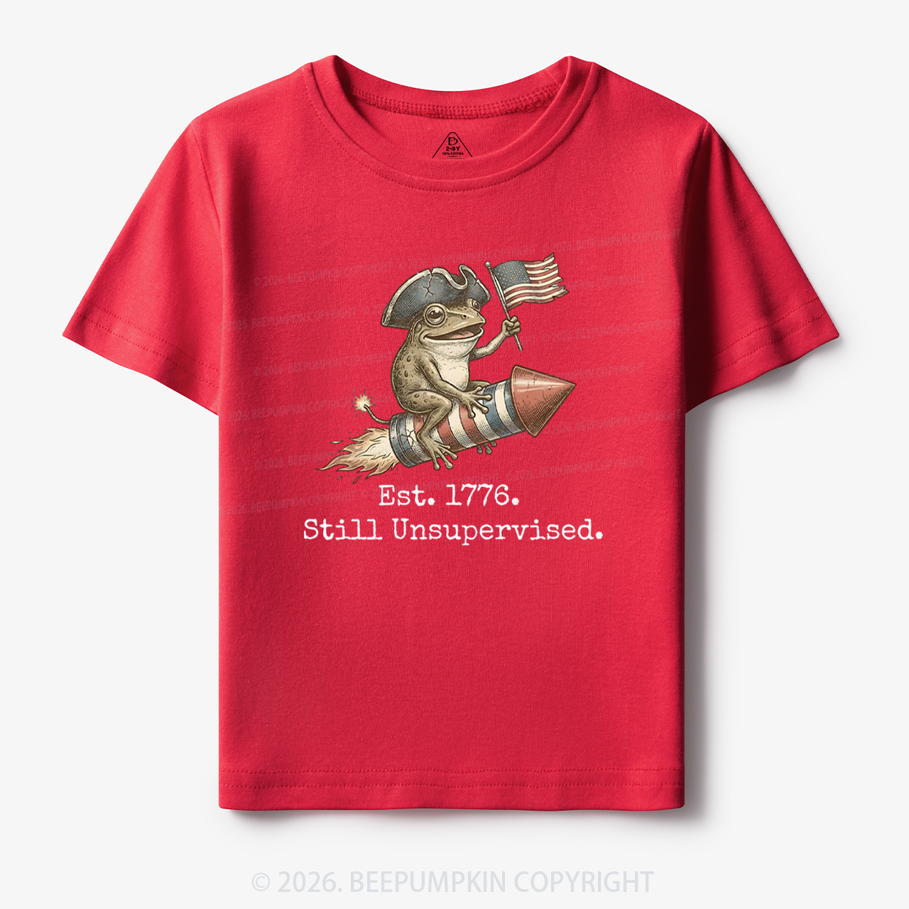 Est 1776 Funny Frog American 250th Anniversary Toddler&Kid's Tees