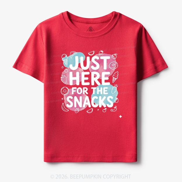 Just Here for the Snacks Funny Toddler&Kid's Tees