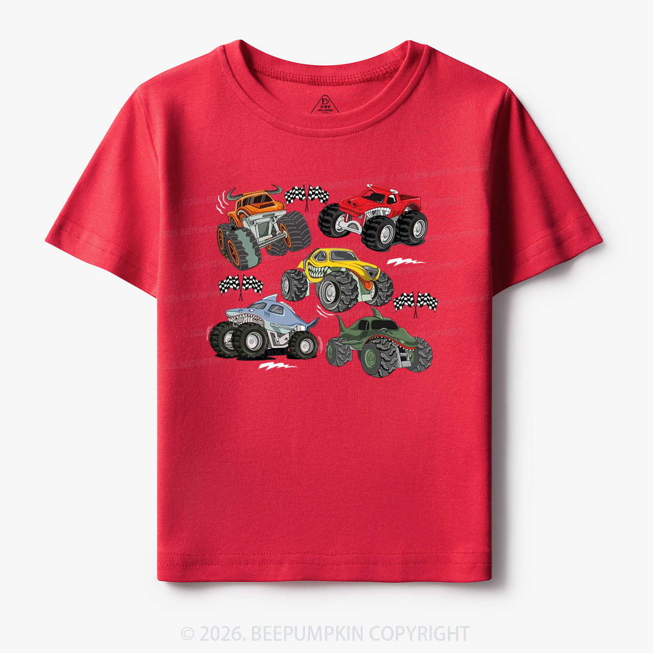 Monster Trucks Race Toddler&Kid's Tees