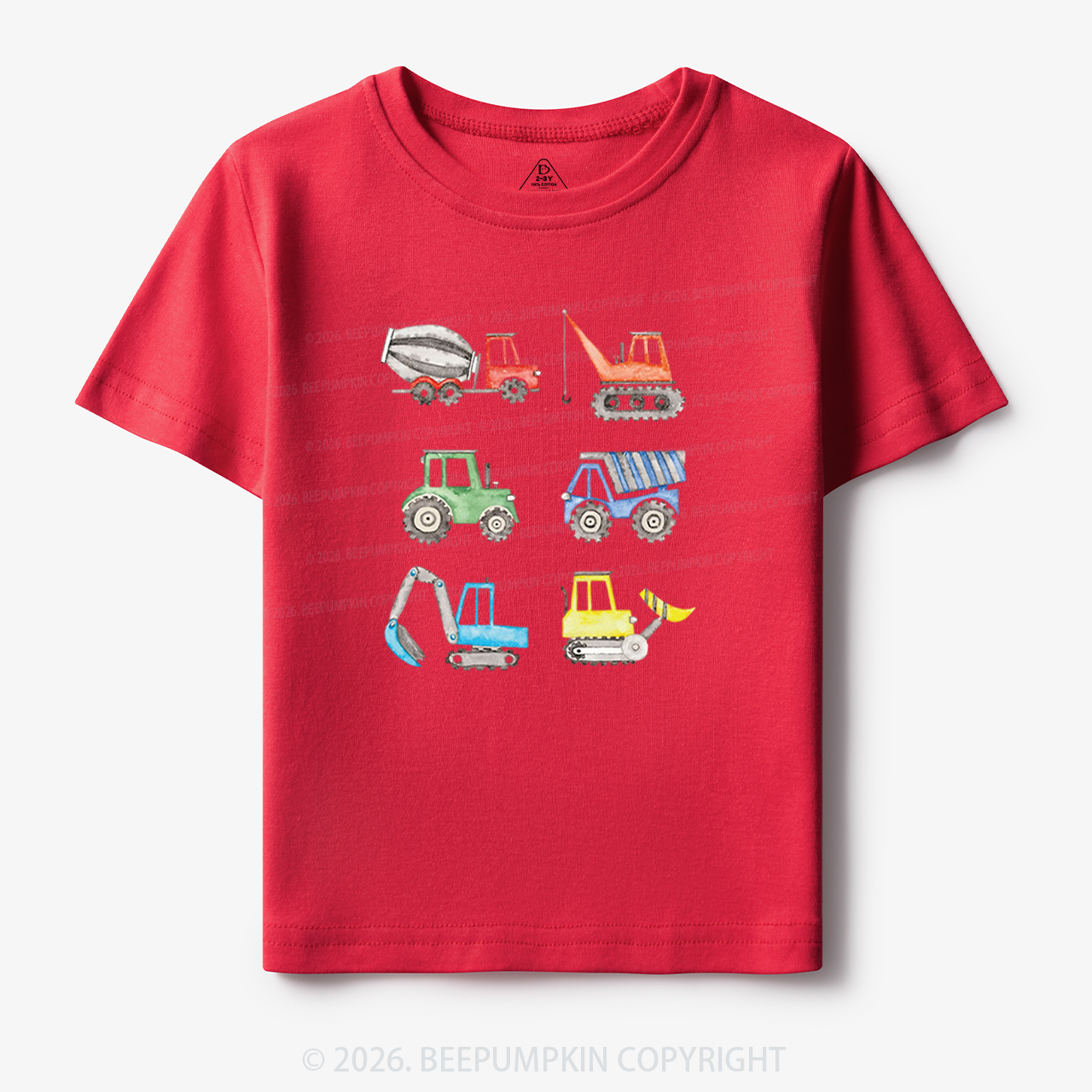 Truck Construction Excavator Toddler&Kid's Tees